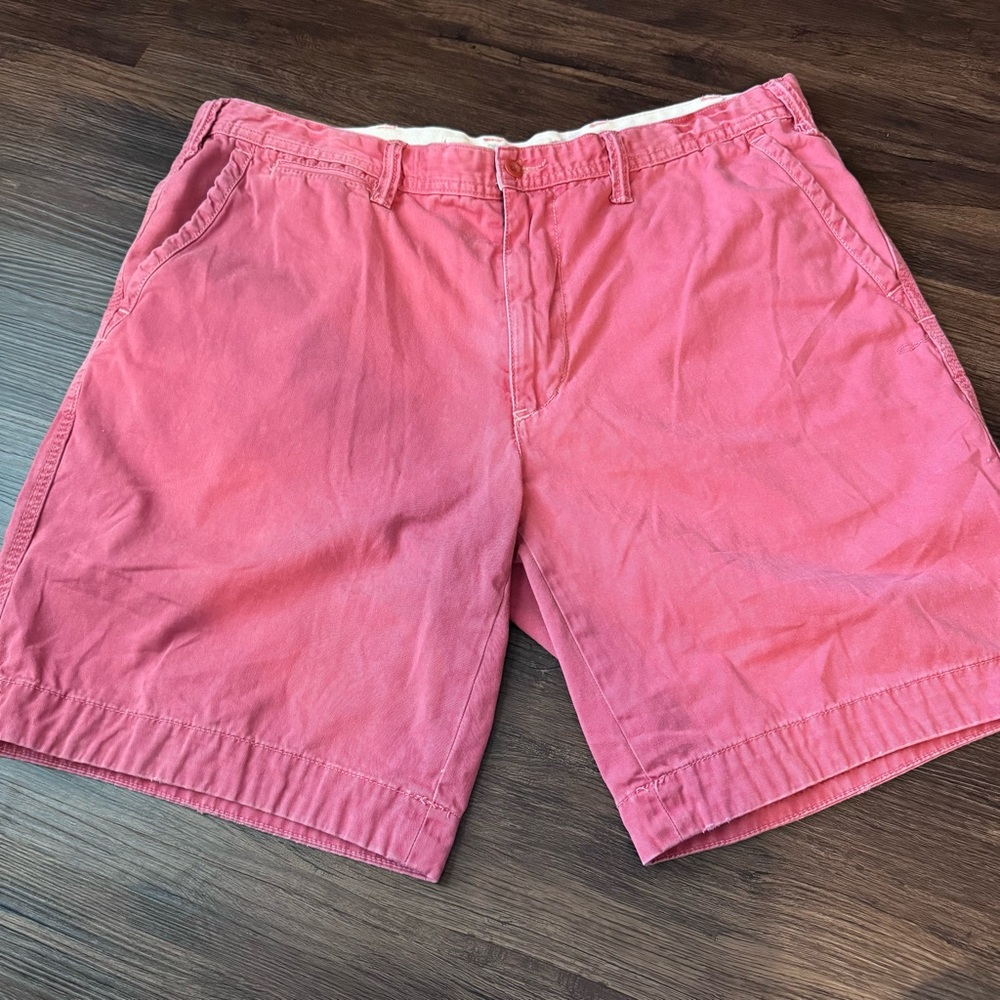Polo Ralph Lauren Men's Chino Shorts Size 40T Coral Pink 9.5 Inseam Golf Preppy